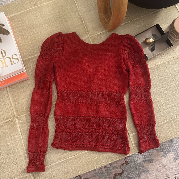 Ronny Kobo Michaela Metallic Knit Top - Picture 7 of 7